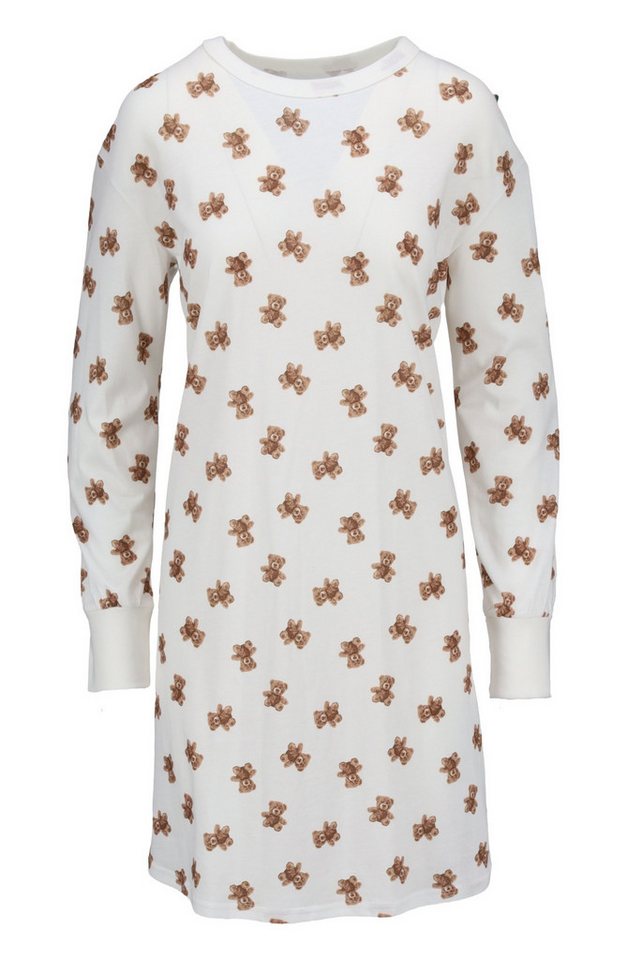 Ringella Nachthemd Sleepshirt Langarm mit Strickbündchn und Bärchen-Dessin (1-tlg) Reine Baumwolle in Single Jersey-Qualität