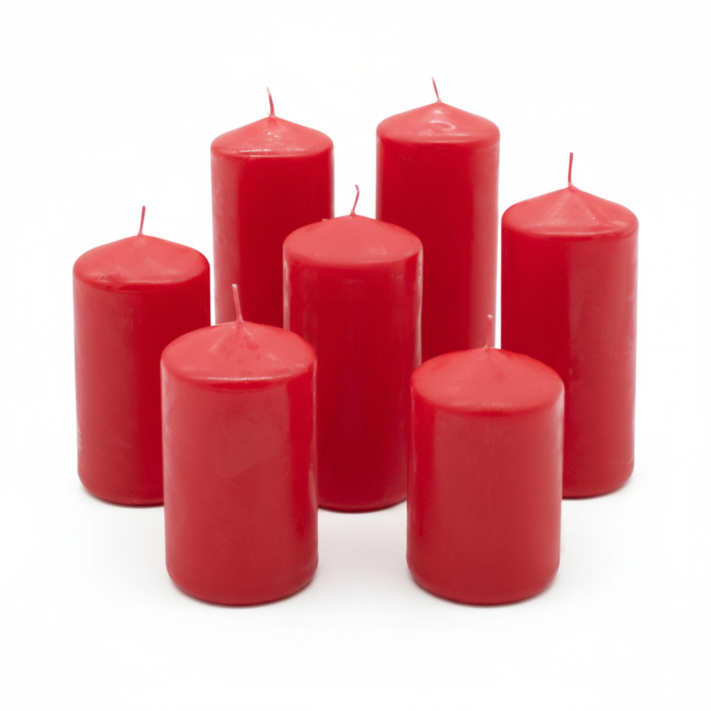 Spetebo Stumpenkerze Echtwachs Stumpenkerzen 7er Set (Set, 7-tlg., 1), Bren günstig online kaufen