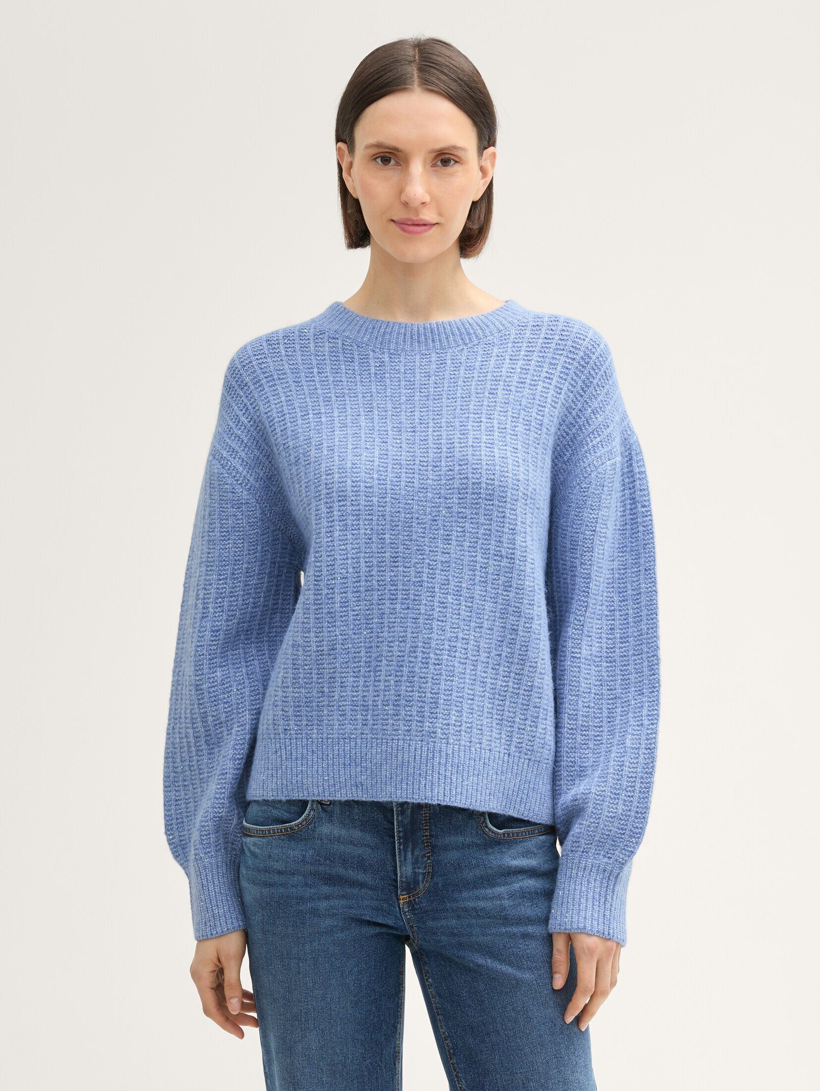 Strickpullover Strickpullover mit Pailletten