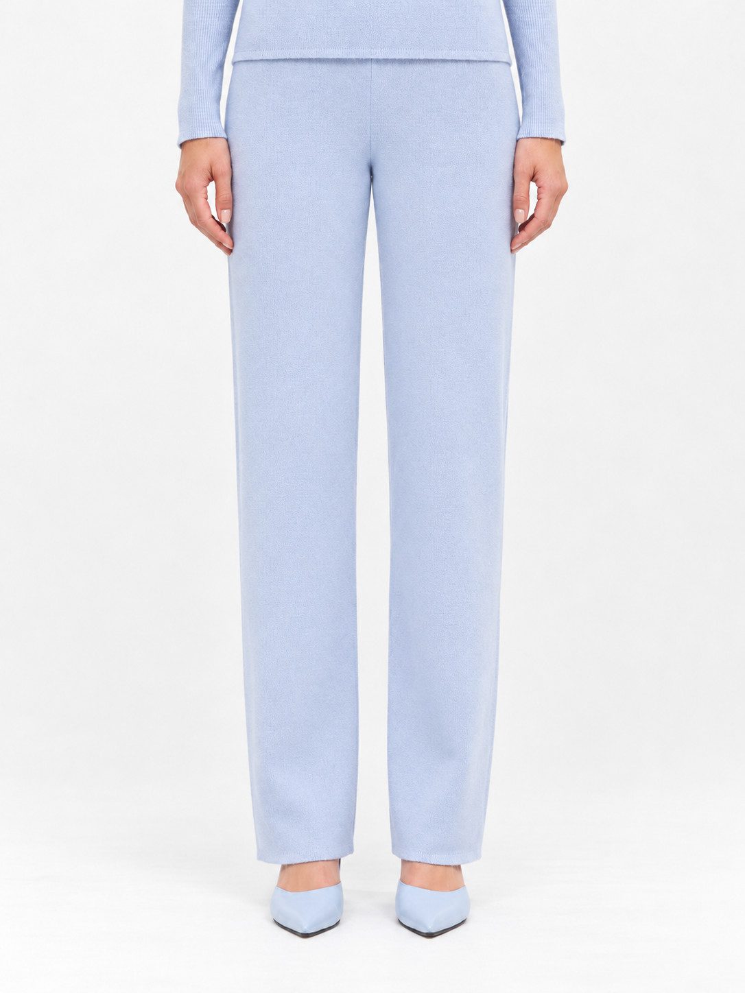 Passioni Strickhose Damen Feinstrick – Gerade Passform, Elastischer Bund