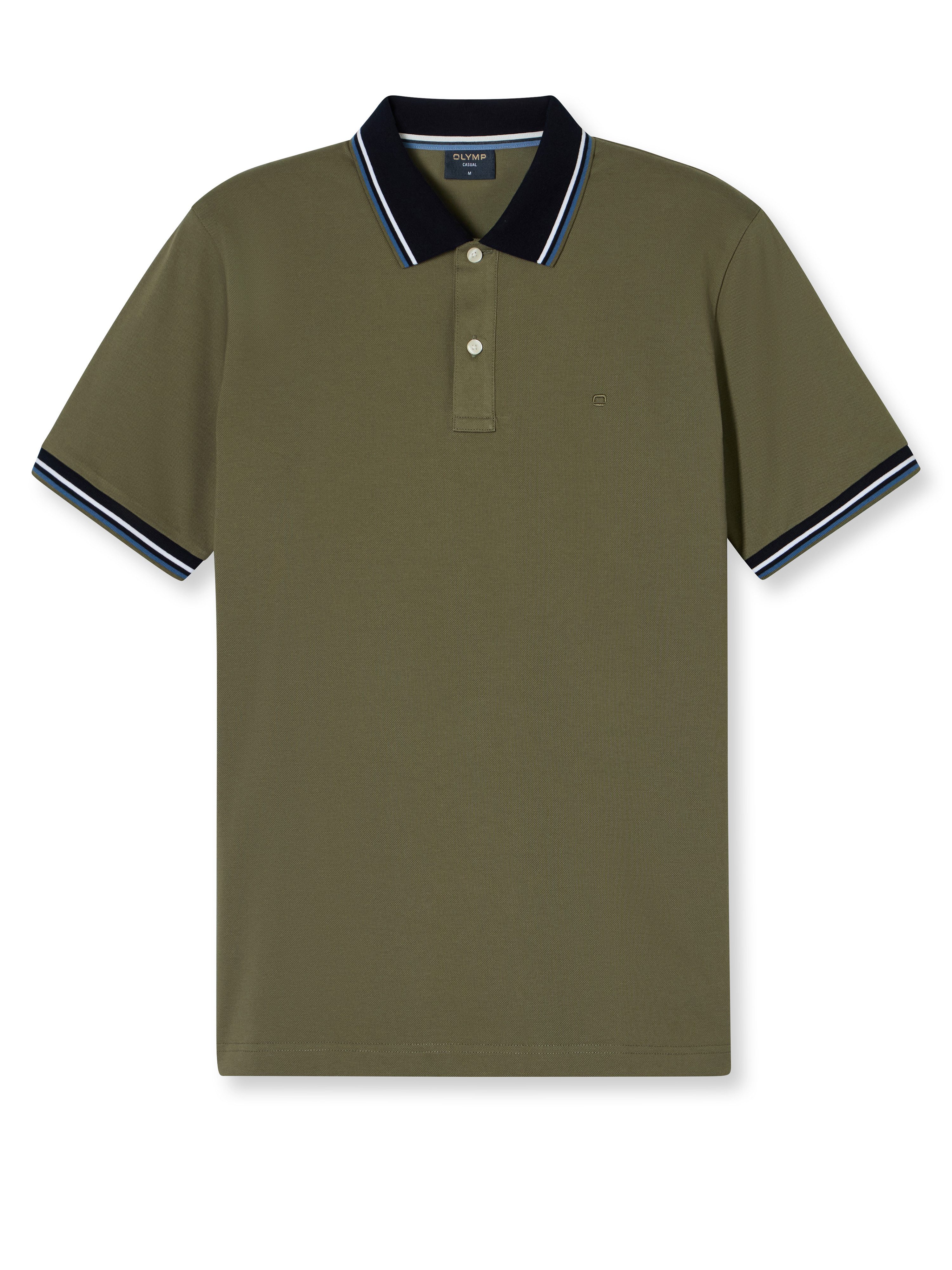 OLYMP Poloshirt Casual farbliche Kontrast-Details günstig online kaufen