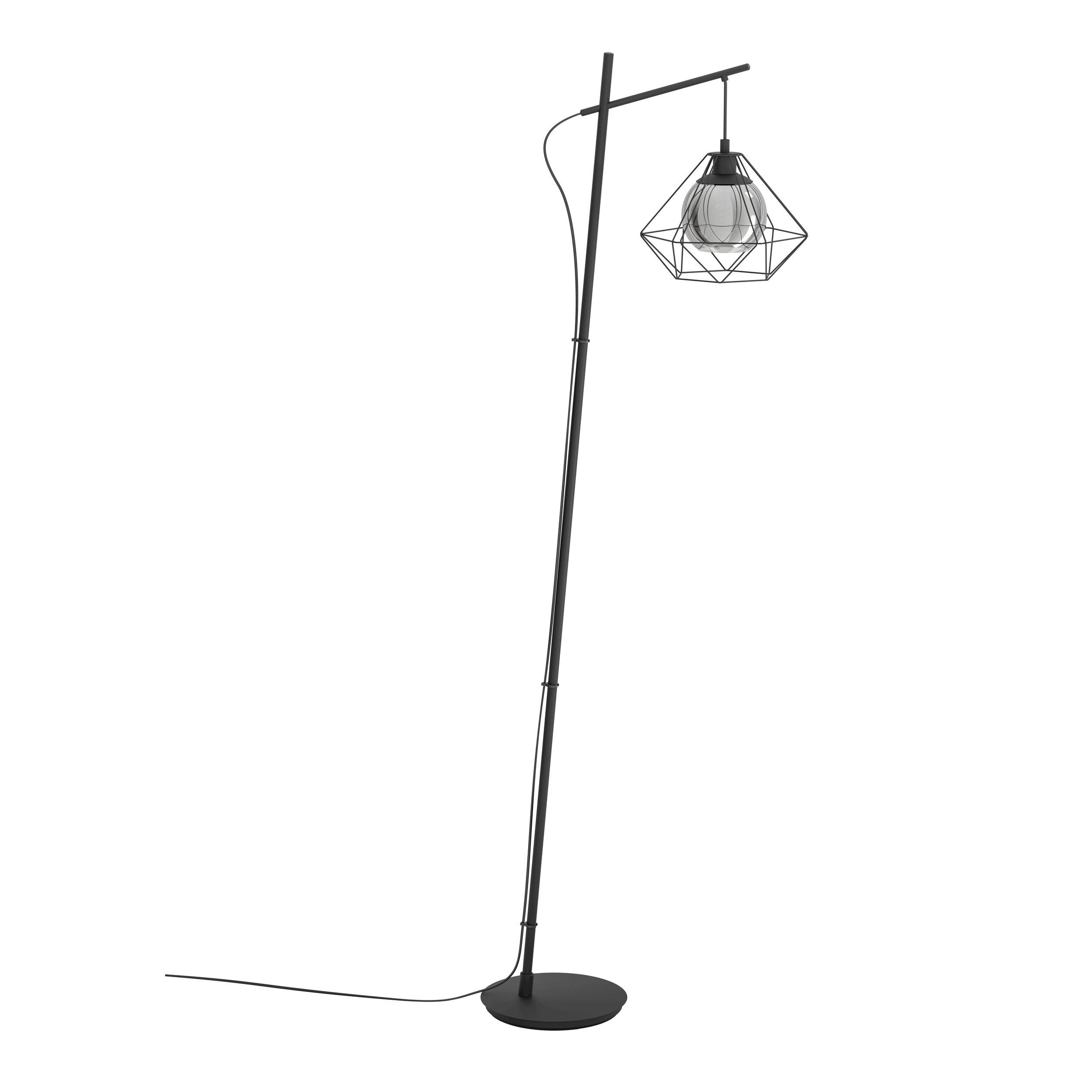 EGLO LED Stehlampe Vernham, Leuchtmittel exklusive, Stehleuchte, Standleuchte, Stehlampe Wohnzimmerlampe, Schalter, E27
