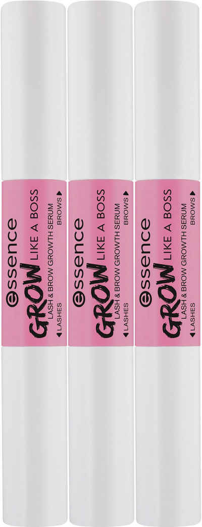 Essence Wimpernserum GROW LIKE A BOSS LASH & BROW GROWTH SERUM, 3-tlg.