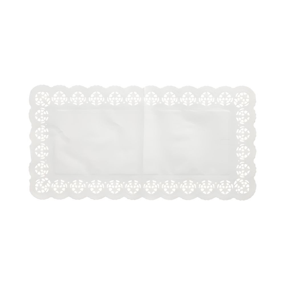 Dekomatte Spitzenpapiere eckig 40 cm x 20 cm weiss 150 Stk