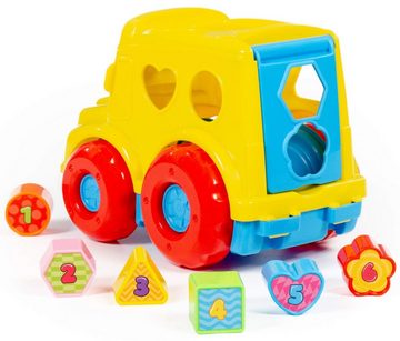 Polesie Steckspielzeug Sortierspiel Bus mit Zahlen-Stecksteinen