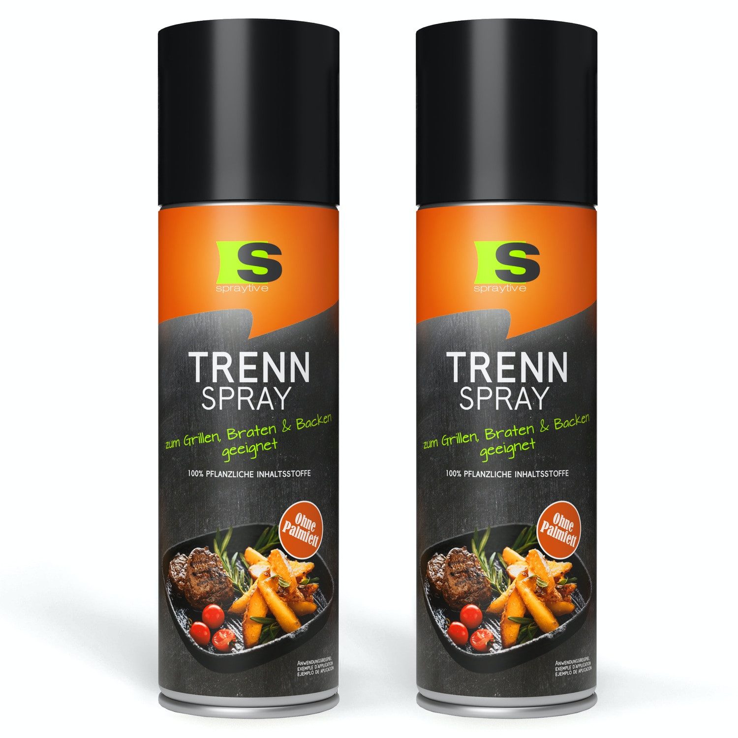 Spraytive Speiseöl 2x 400ml BBQ Trennspray - Antihaftspray zum Grillen, Braten & Backen, Made in Germany