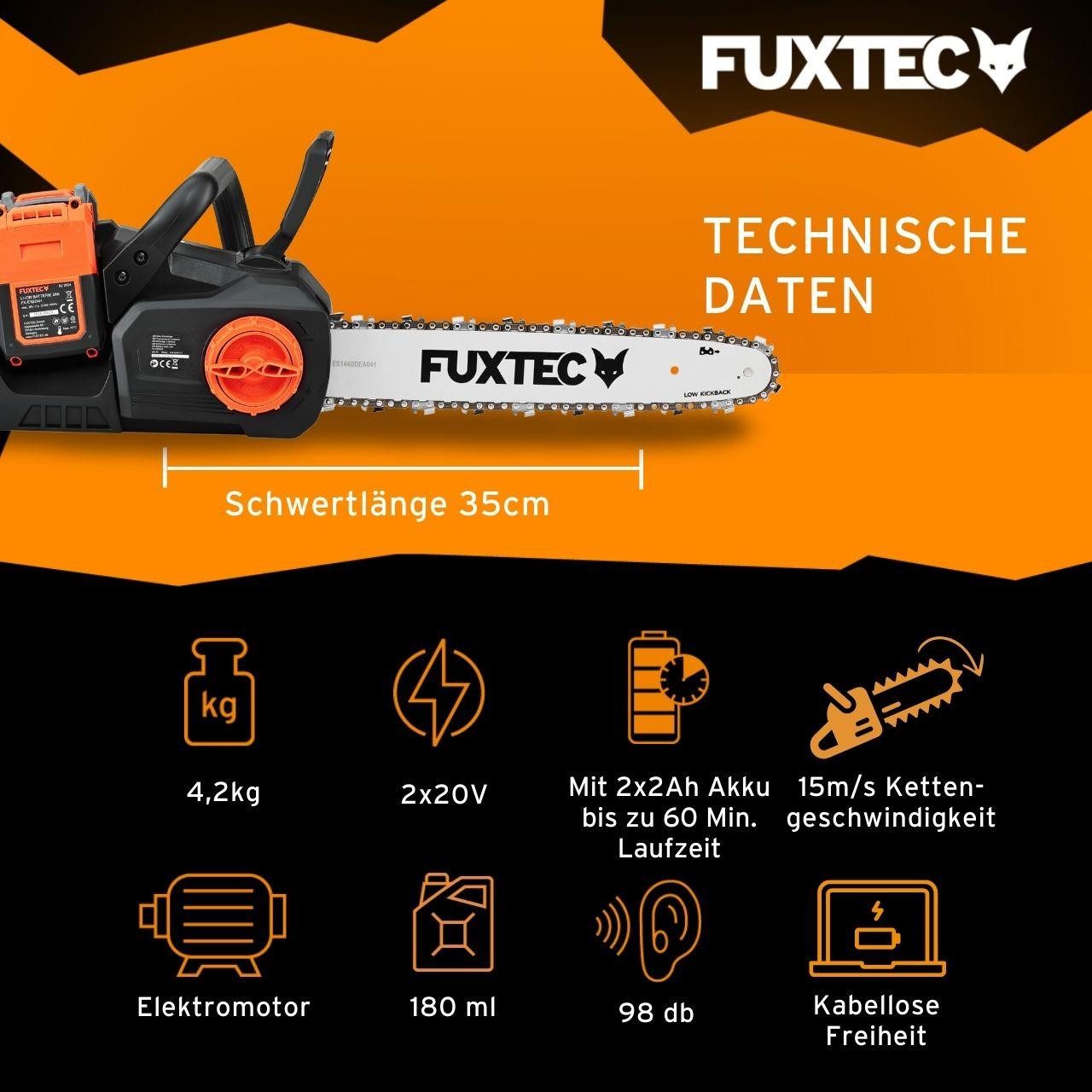 FUXTEC Akku-Kettensäge FX-E2KSSET günstig online kaufen