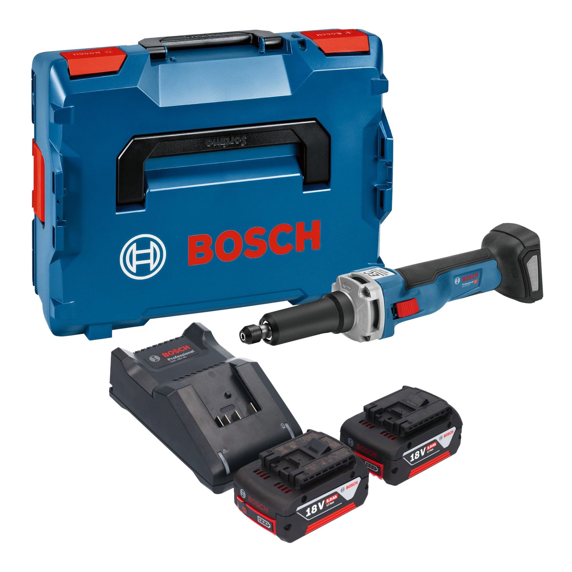 Bosch Professional Akku-Geradschleifer GGS 18V-23 LC Professional Akku Geradschleifer 18 V Brushless + 2x