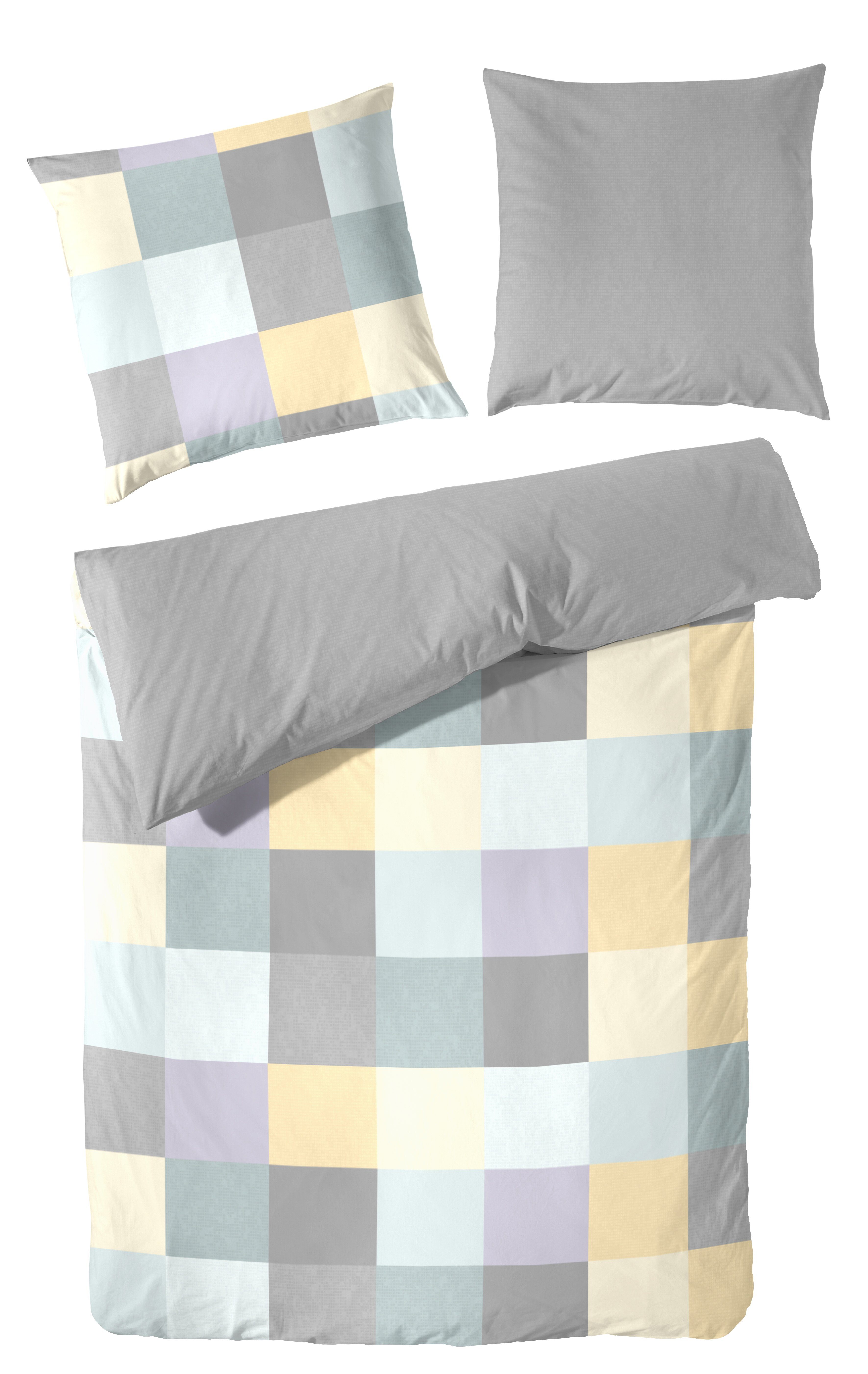 Primera Bettwäsche Edelflanell-Bettwäsche Pixelkaro, Edel-Köper-Flanell, 1 günstig online kaufen