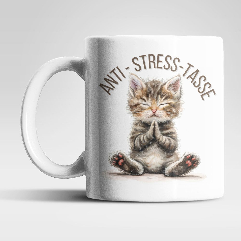 Tasse Anti Stress Baby Katze Kätzchen Kaffeetasse Teetasse Geschenkidee