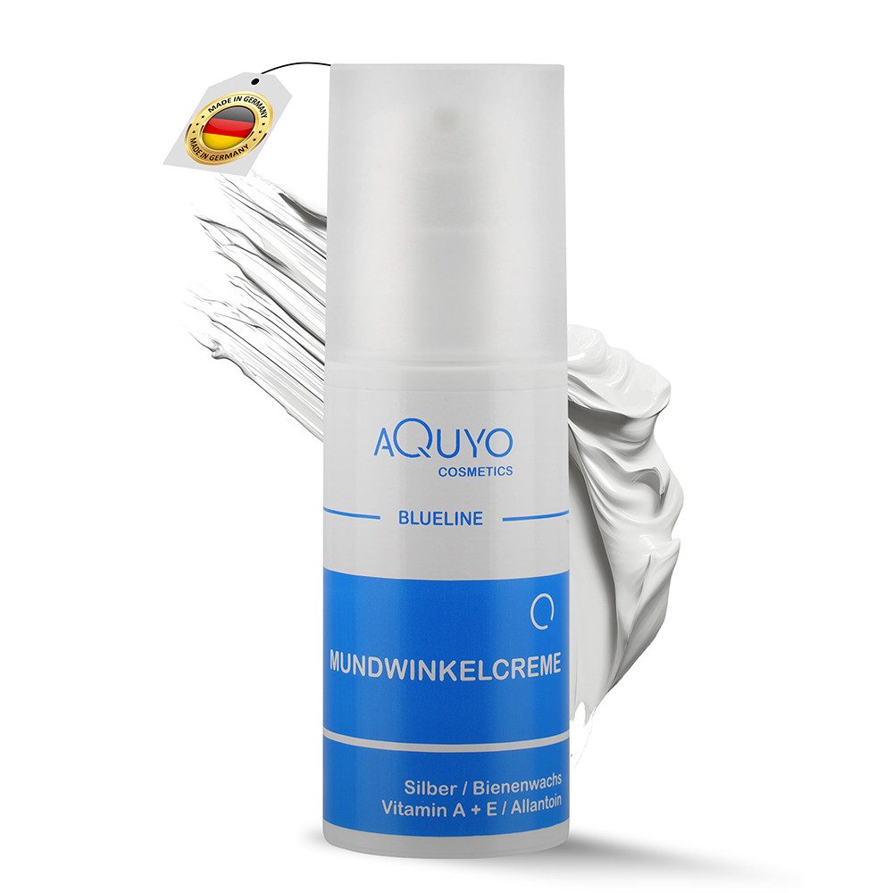 AQUYO Cosmetics Lippencreme Mundwinkelcreme für trockene, rissige Mundwinkel, dermatologisch getestet