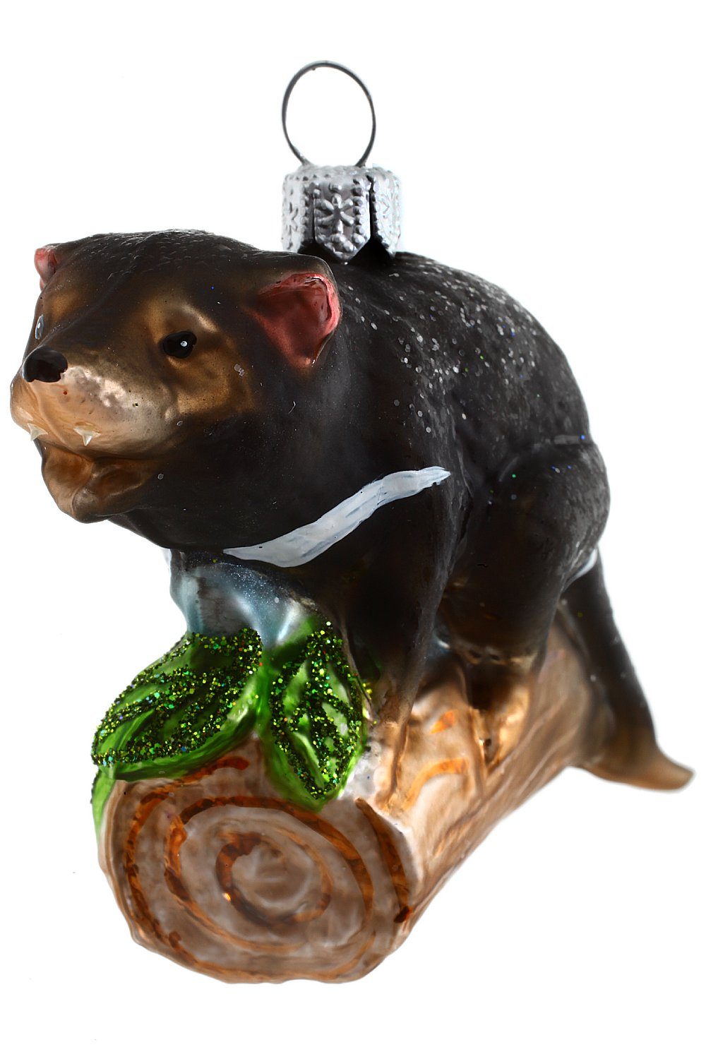 Hamburger Weihnachtskontor handdekoriert mundgeblasen - Dekohänger Tasmanischer Christbaumschmuck - Teufel,