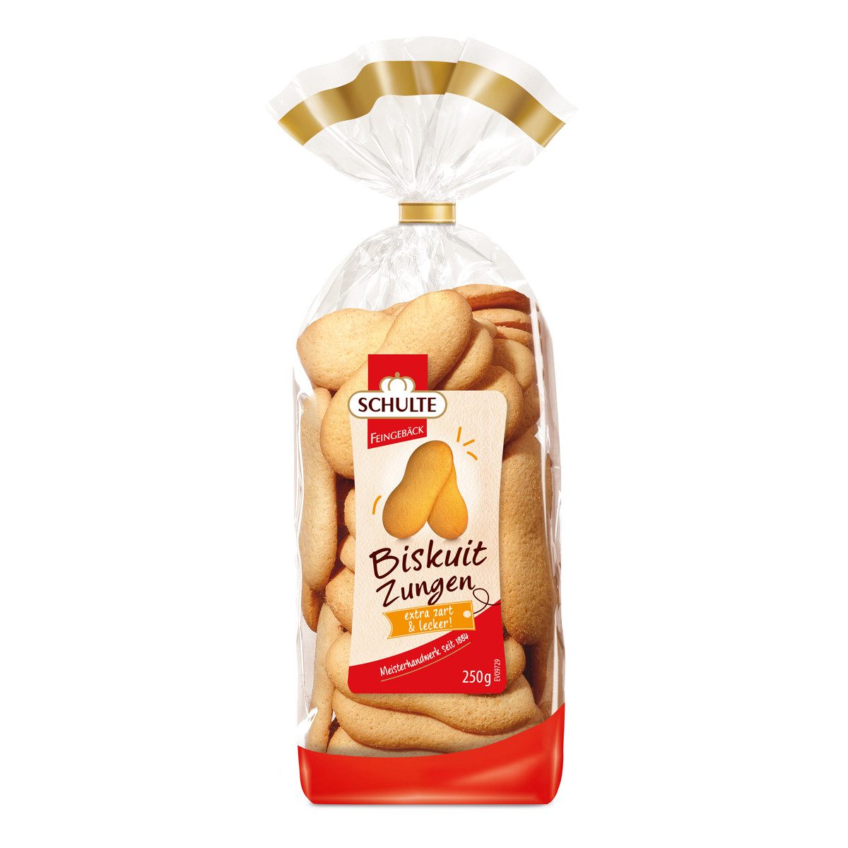 Schulte Kekse, Schulte Biskuitzungen Gebäck ideal zu Kaffee und Kuchen 250g