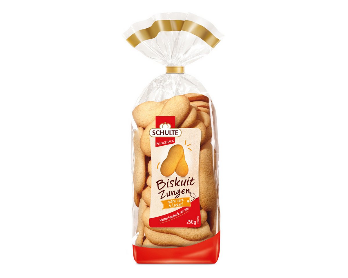Schulte Kekse, Schulte Biskuitzungen Gebäck ideal zu Kaffee und Kuchen 250g