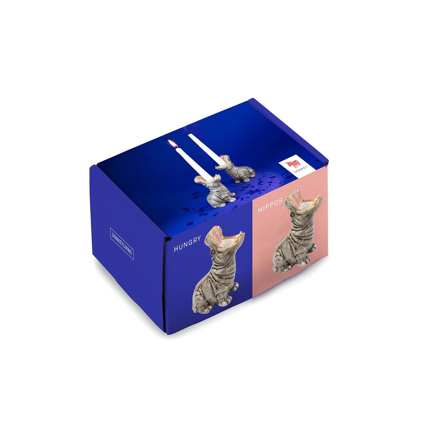Donkey Products Kerzenhalter Donkey Hungry Hippos Kerzenhalter günstig online kaufen