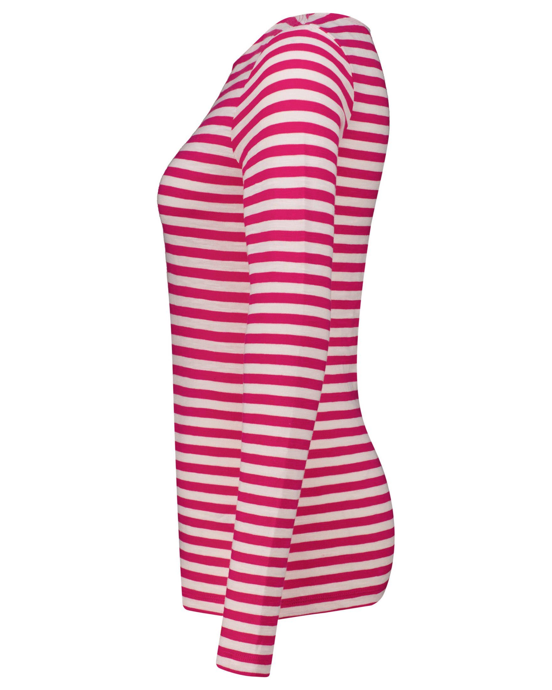 Marc O'Polo T-Shirt Damen Regular pink Fit (71) aus (1-tlg) Langarmshirt Slub-Jersey
