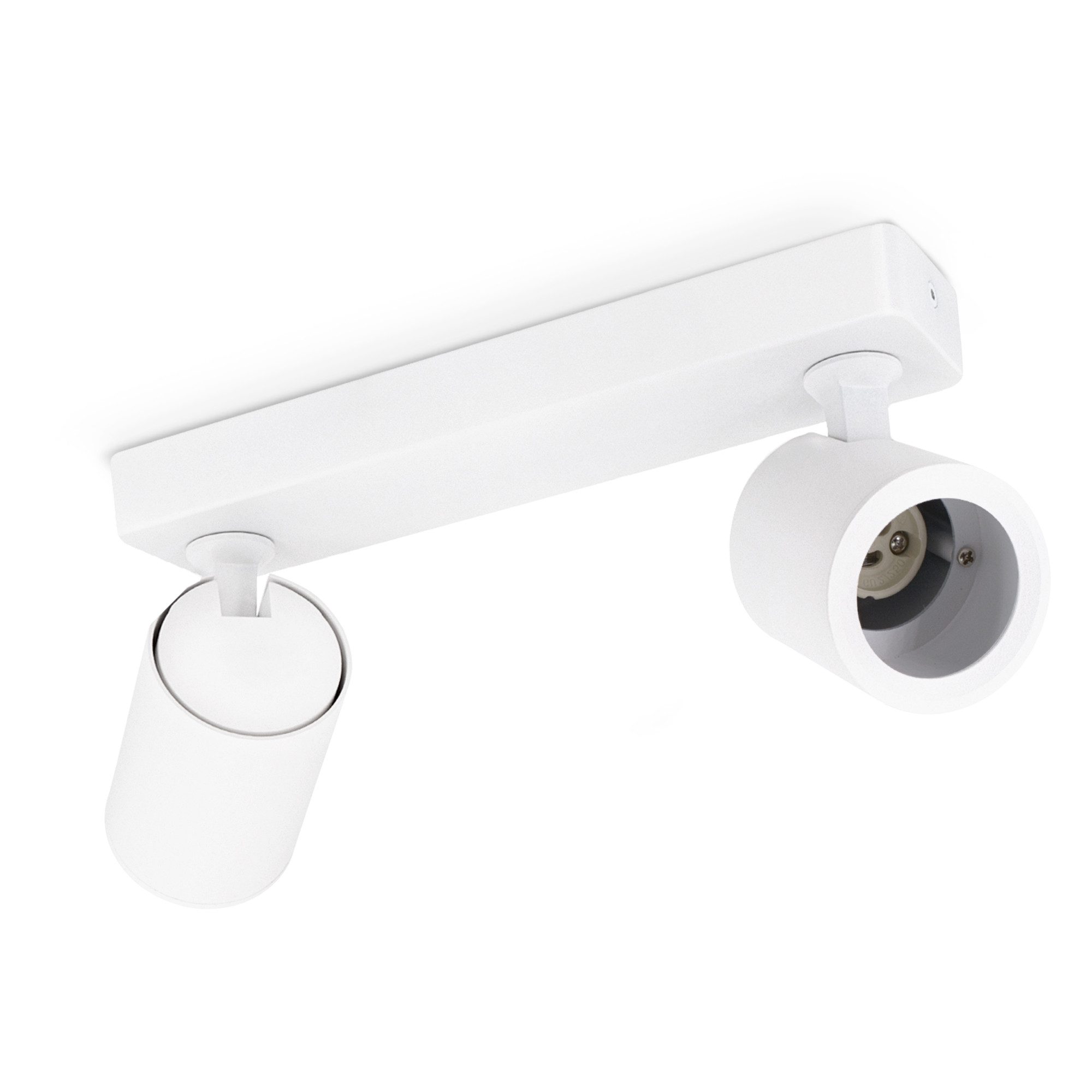 linovum LED Aufbaustrahler TENJO Spotbalken 2-flammig Spots drehbar schwenkbar für GU10 Birne
