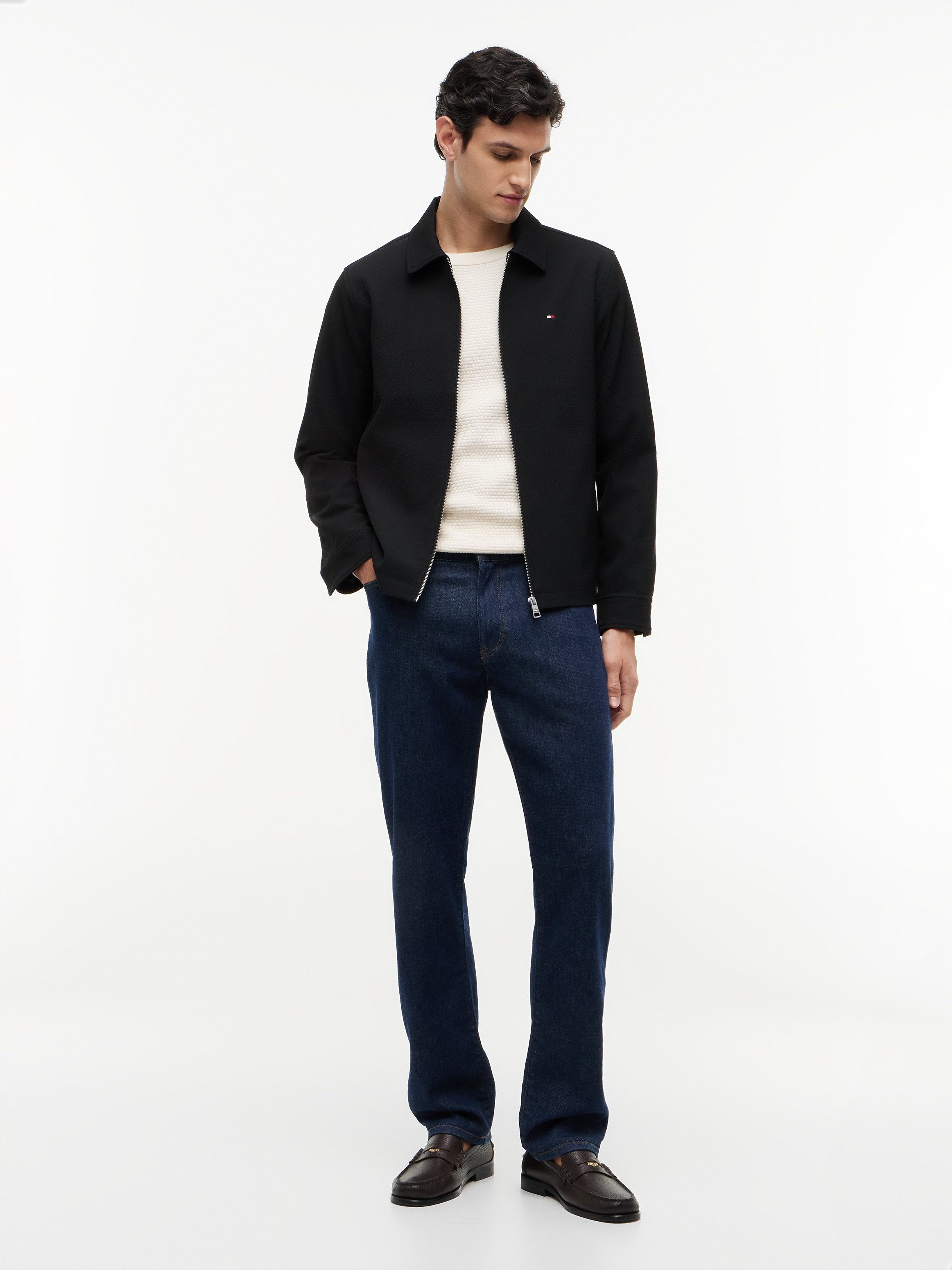 Tommy Hilfiger Kurzjacke LIGHT WEIGHT TWILL SHACKET Twill Struktur Übergangsjacke Blouson Stehkragen Jacke – Bild 4 von 5