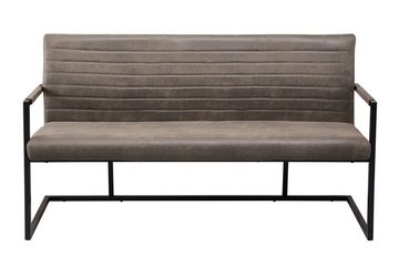 riess-ambiente Sitzbank LOFT 160cm taupe / schwarz (Einzelartikel, 1-St), Esszimmer · Microfaser · Metall · Industrial