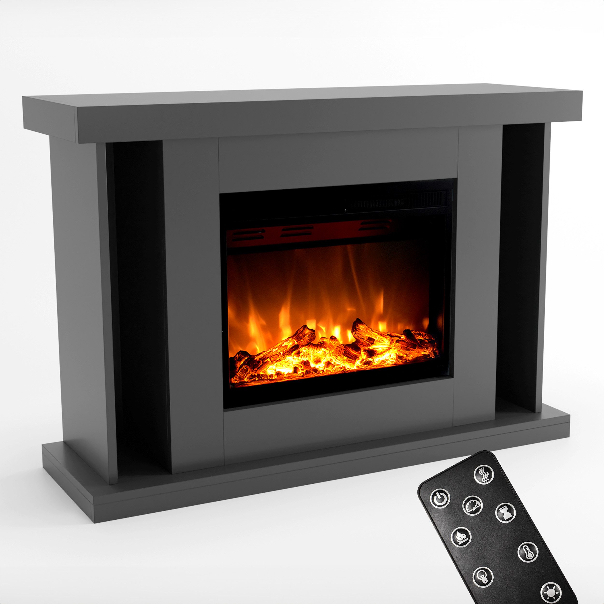 GLOW FIRE Elektrokamin TARVOS LED Kamin mit Heizung, Standkamin, Elektrisch günstig online kaufen