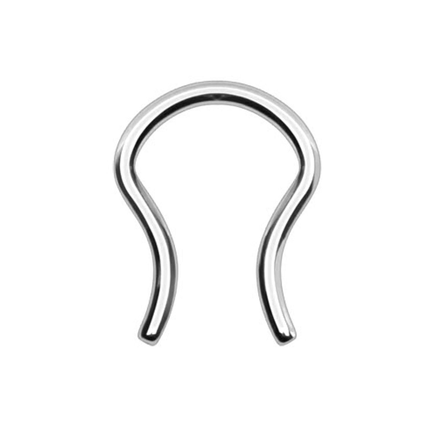 Taffstyle Nasenpiercing Fake Piercing Retainer gebogen Ring Lippe Intim