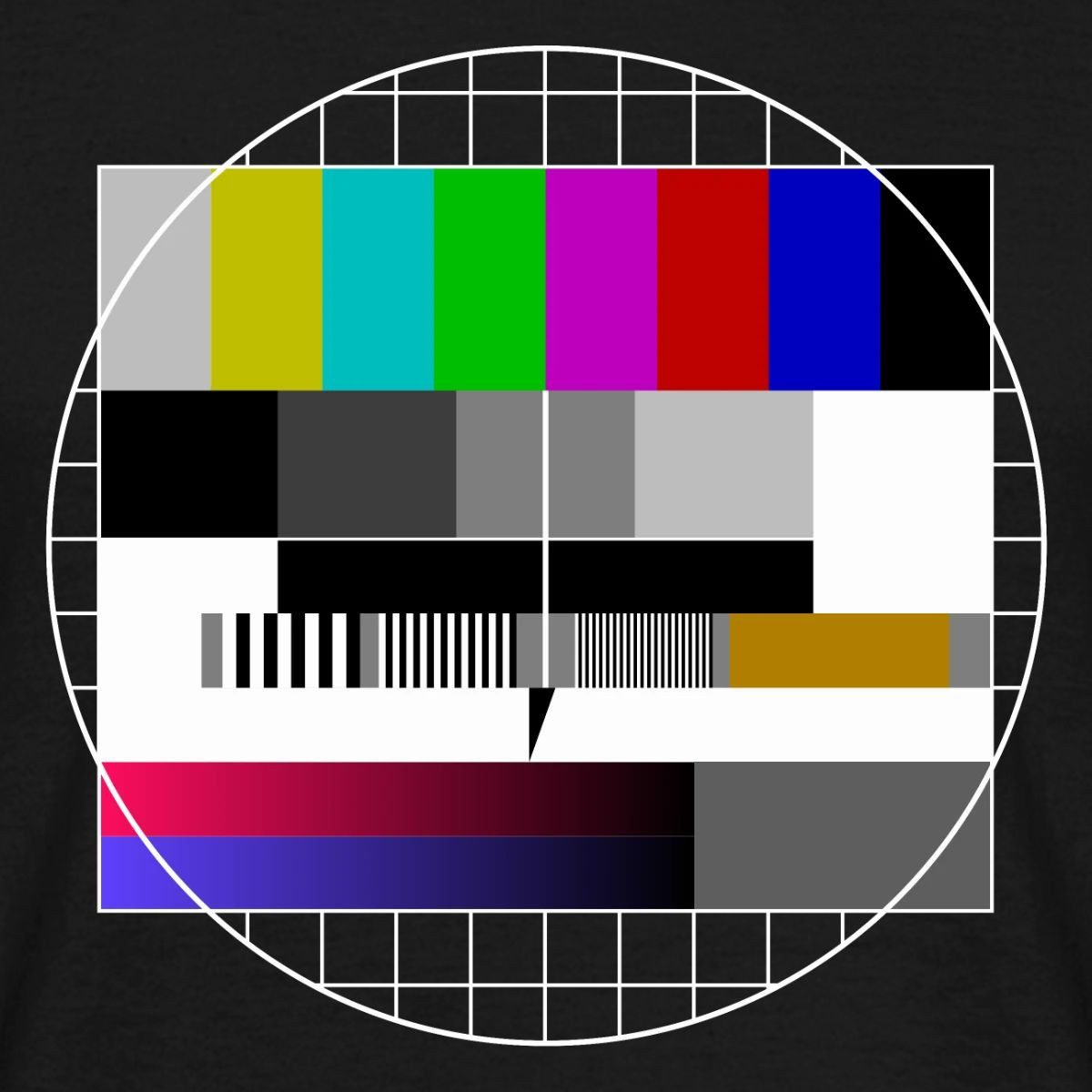 Spreadshirt T-Shirt Testbild Retro TV Sendepause 80er 90er Kostüm Männer T-Shirt (1-tlg) – Bild 2 von 5