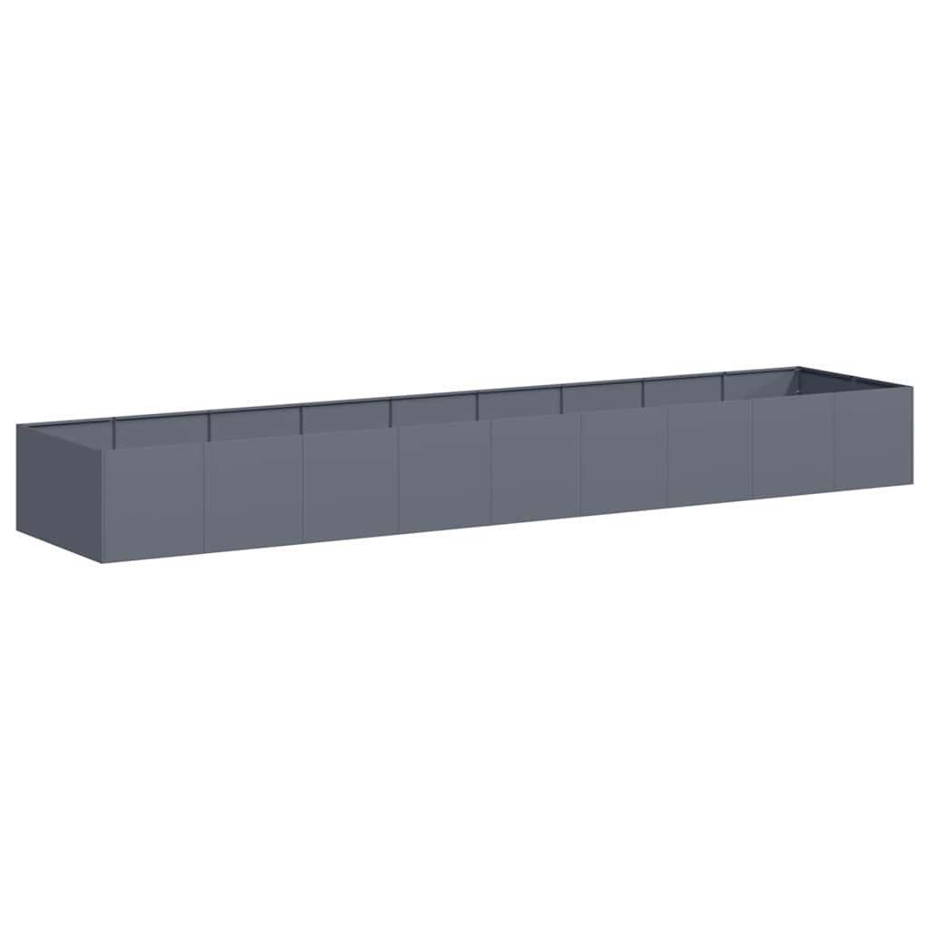 vidaXL Hochbeet 360 x 80 x 40 cm Pflanzgefäß Anthrazit 360x80x40 cm Stahl