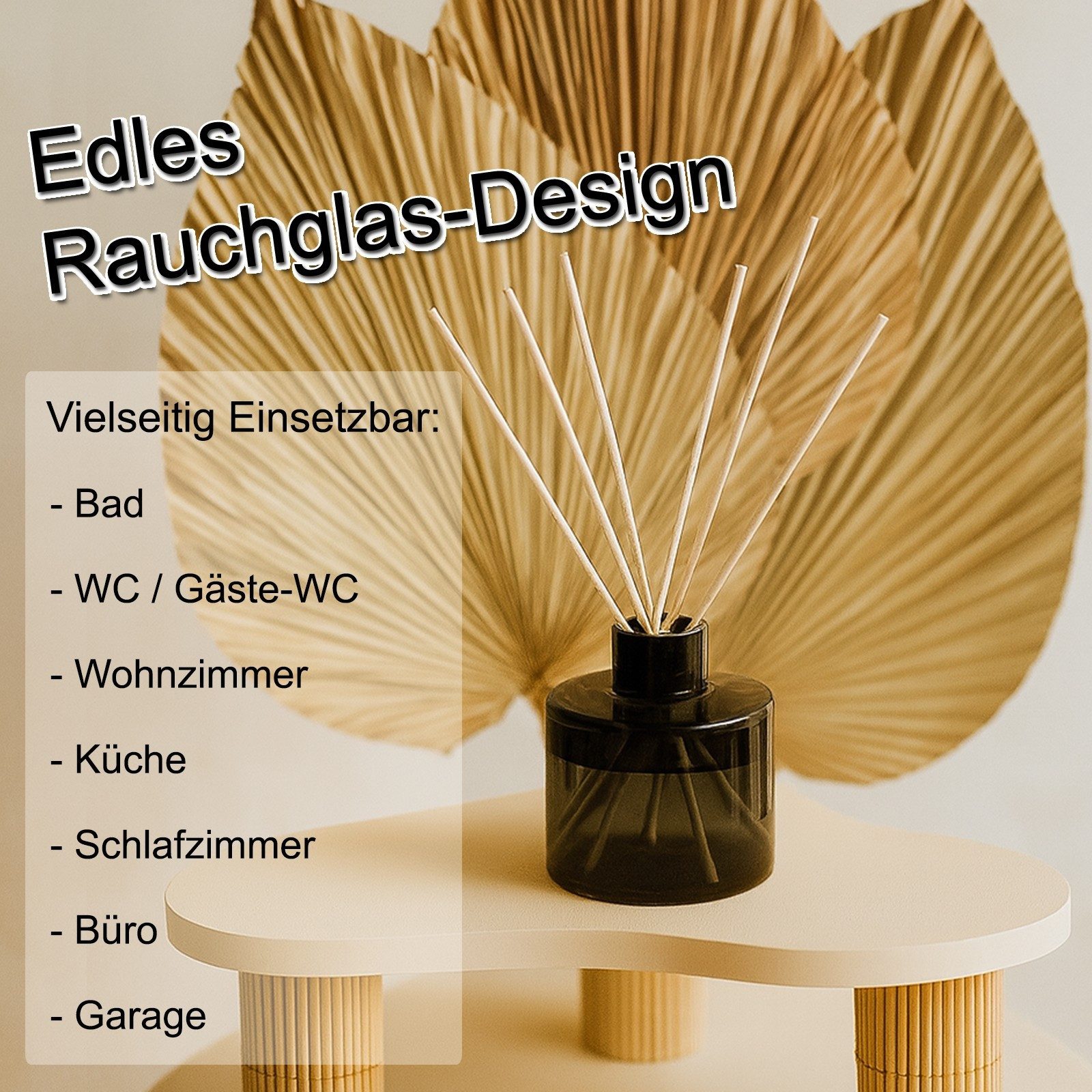WonderWax Raumduft WonderWax® Reed Diffuser mit 5 Duftstäbchen 130ml, (Salbei und Patchuli), Duftrichtung: Salbei und Patchuli