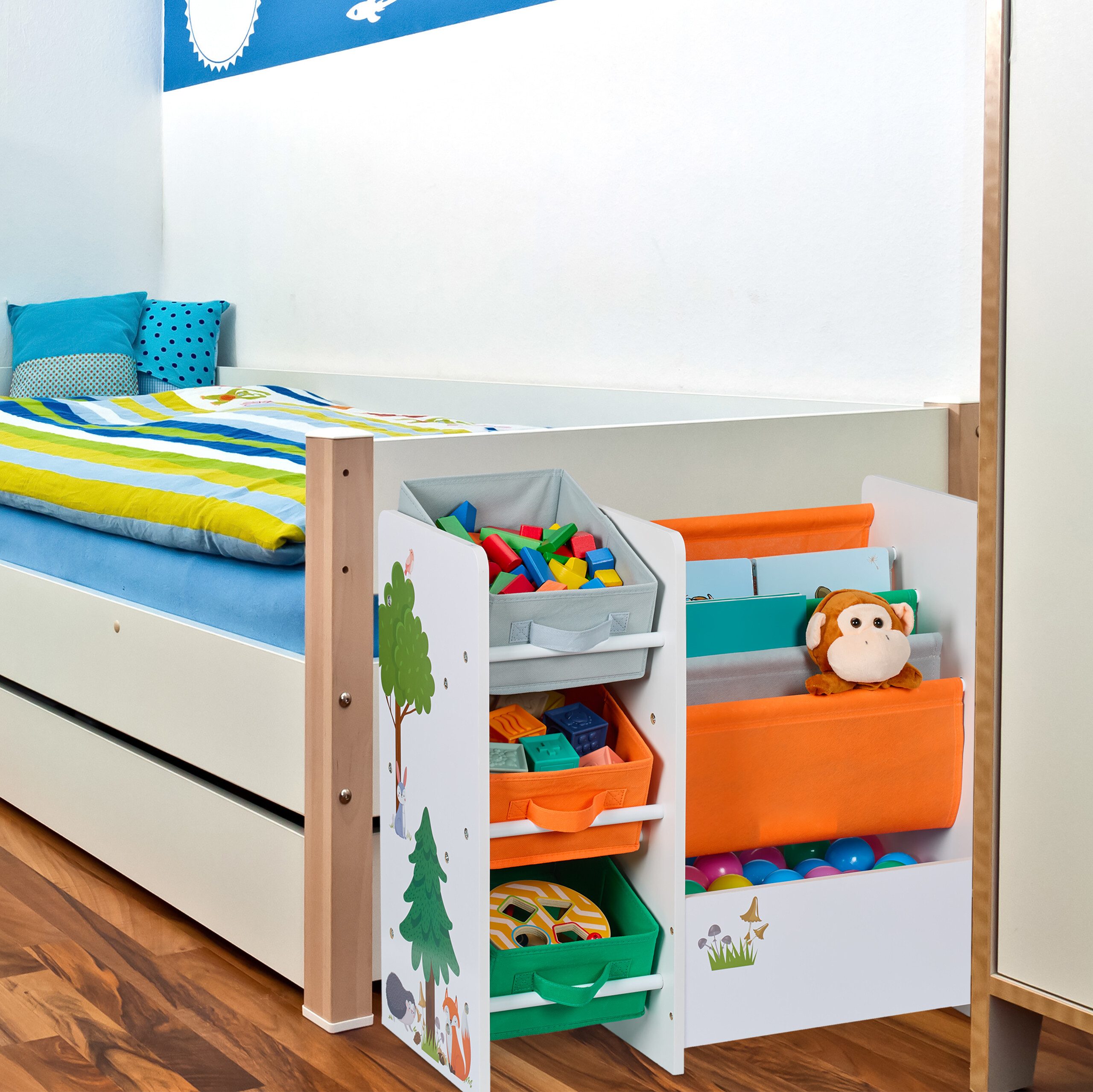 relaxdays Standregal Kinderregal mit Boxen günstig online kaufen