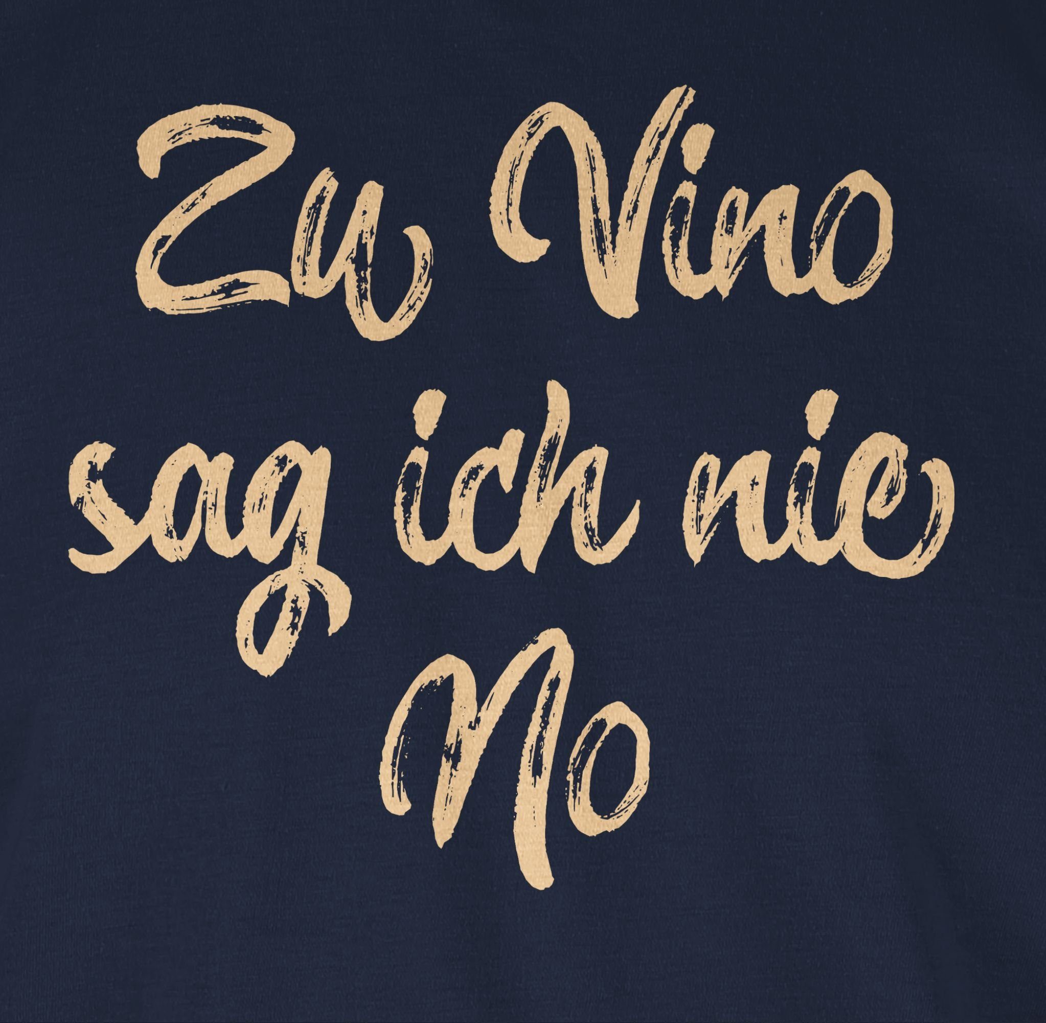 Damen Shirts Shirtracer T-Shirt Zu Vino sag ich nie No Vintage cremeweiß - Sprüche Statement mit Spruch - Damen Premium T-Shirt 