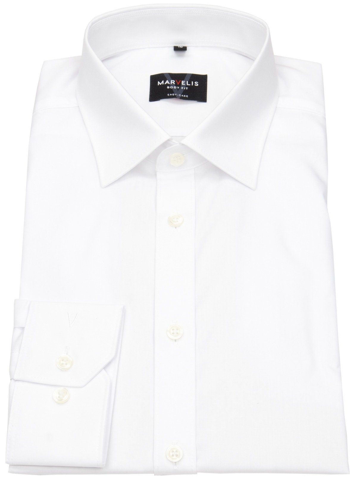 MARVELIS Businesshemd Body Fit stark tailliert Kentkragen günstig online kaufen