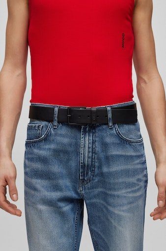 HUGO Ledergürtel Gionios-B_Sz40 Boss-Prägung am Verschluss, günstig online kaufen