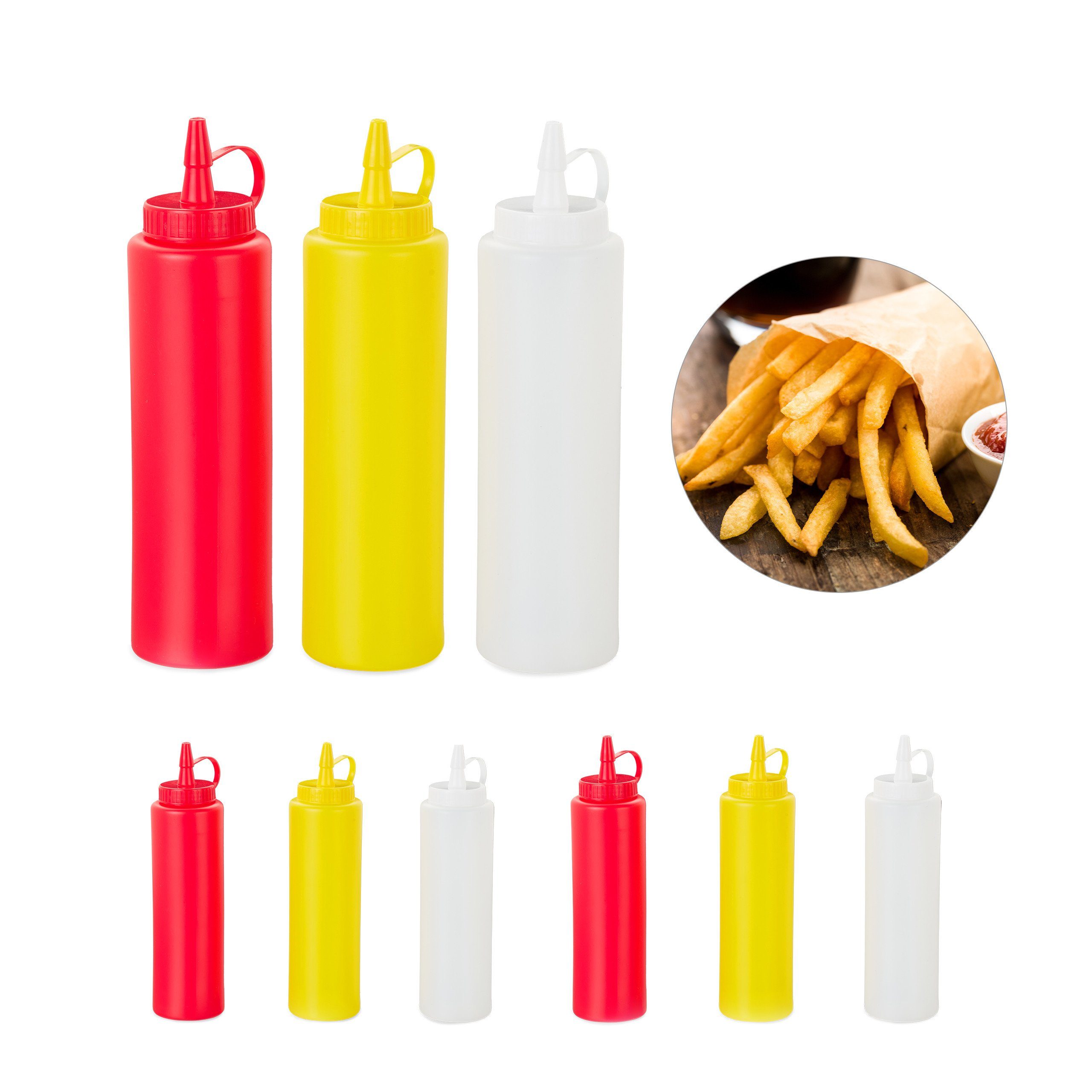 Vorratsglas Squeeze Flasche im 9er Set