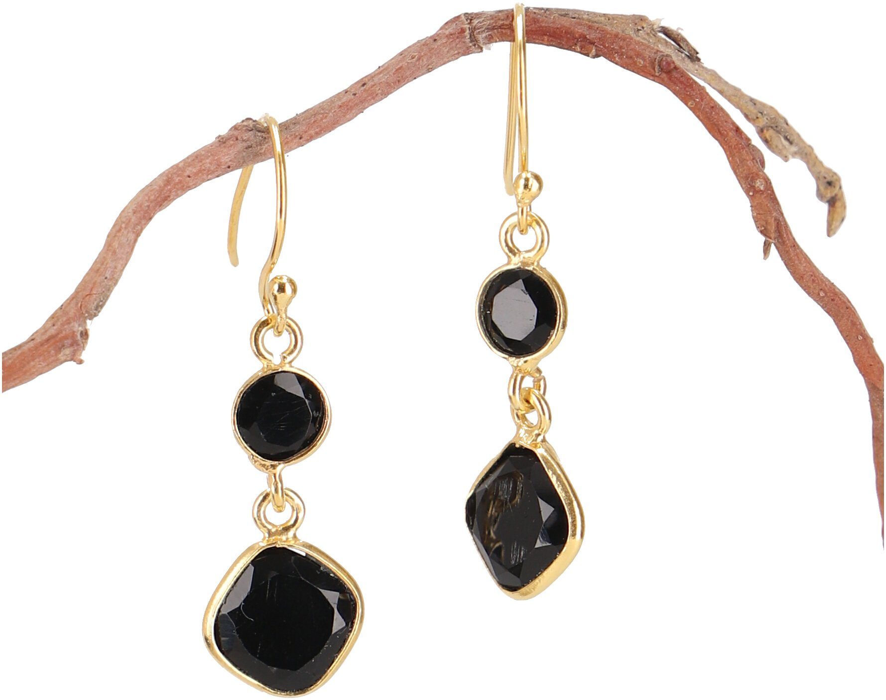 Guru-Shop Paar Ohrhänger Vergoldete Boho Ohrringe günstig online kaufen