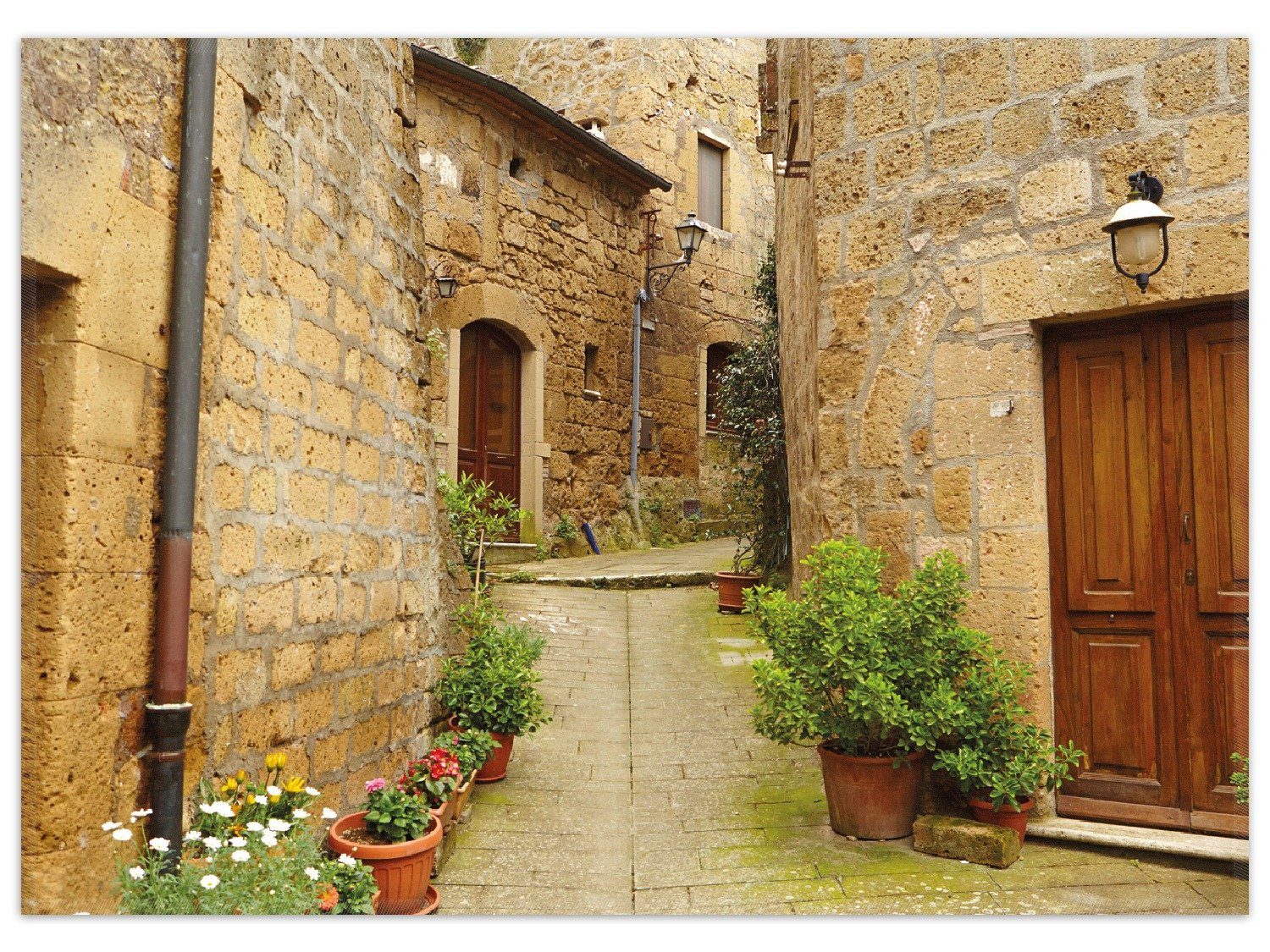 Wallario Teppich Weg durch die Altstadt - Toskana in Italien, rechteckig, rutschfest