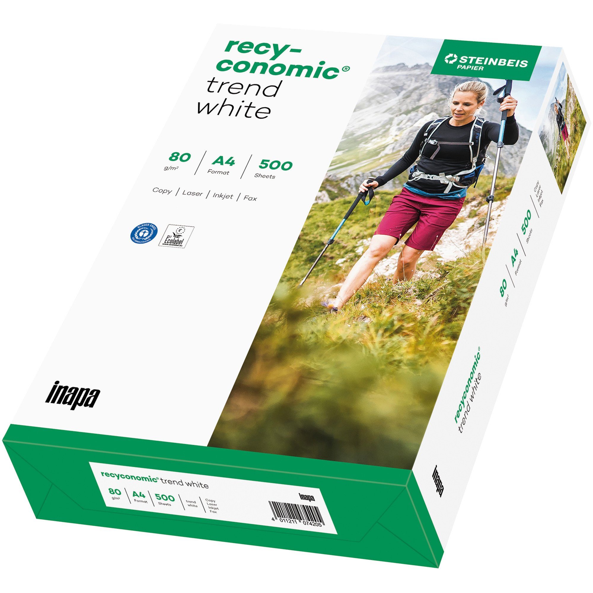 INAPA Drucker- und Kopierpapier Inapa Recyconomic Trend white A4, Papier, (DIN A4