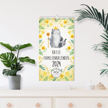 Mr. & Mrs. Panda Familienkalender 2024 Katze Collection - Weiß - Geschenk, Katzenfreund, Katzenmotiv, J