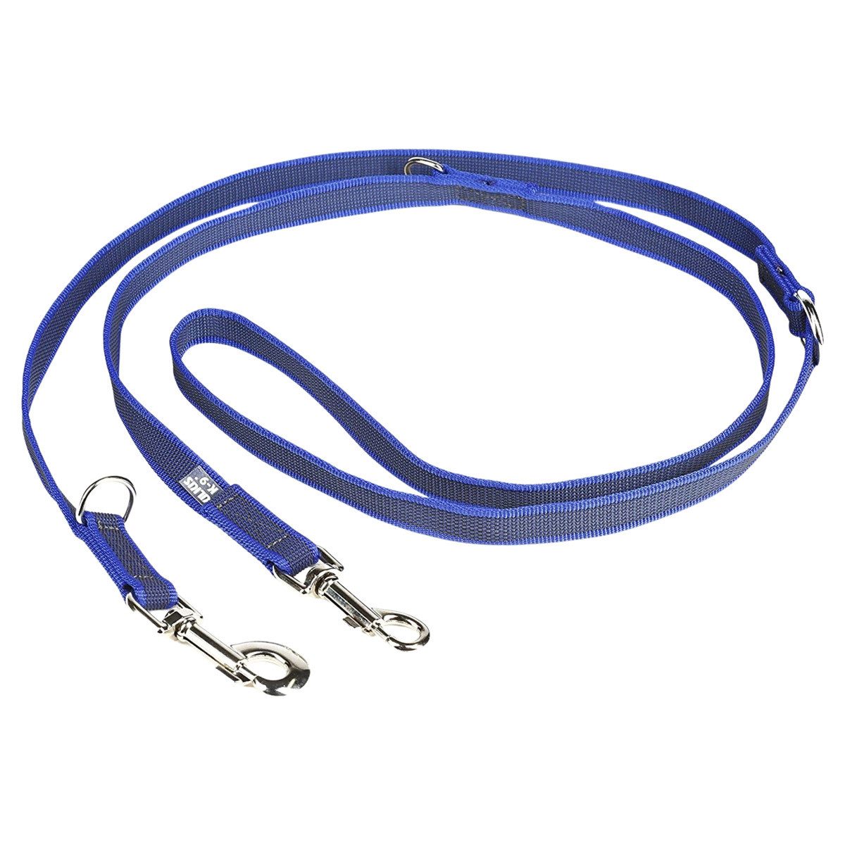 Julius-K9 Hundeleine Leine Super Grip, doppelt verstellbar, blau