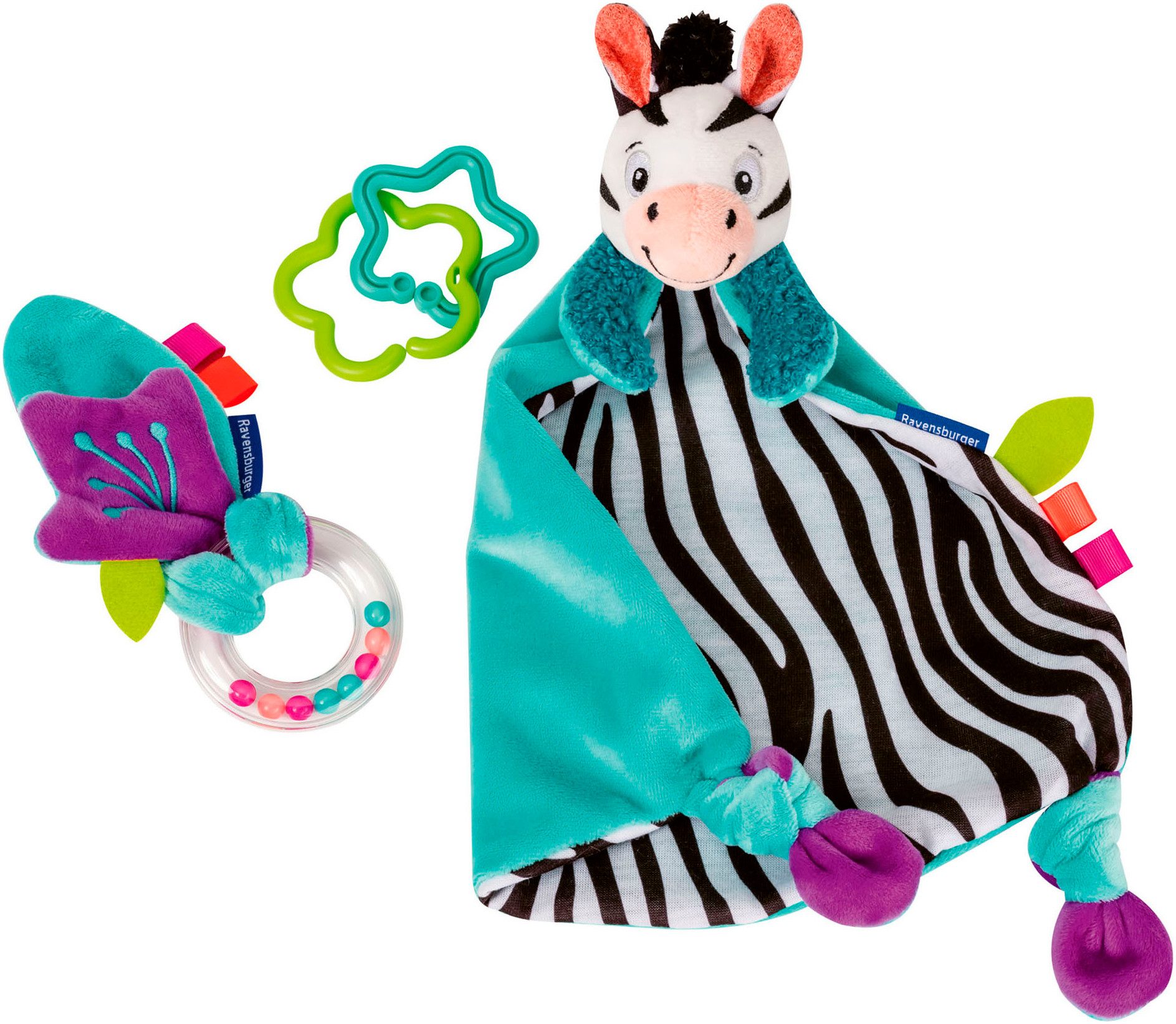 Ravensburger Greifspielzeug Play+ Fühlen, rasseln, spielen (Geschenk-Set: Z günstig online kaufen