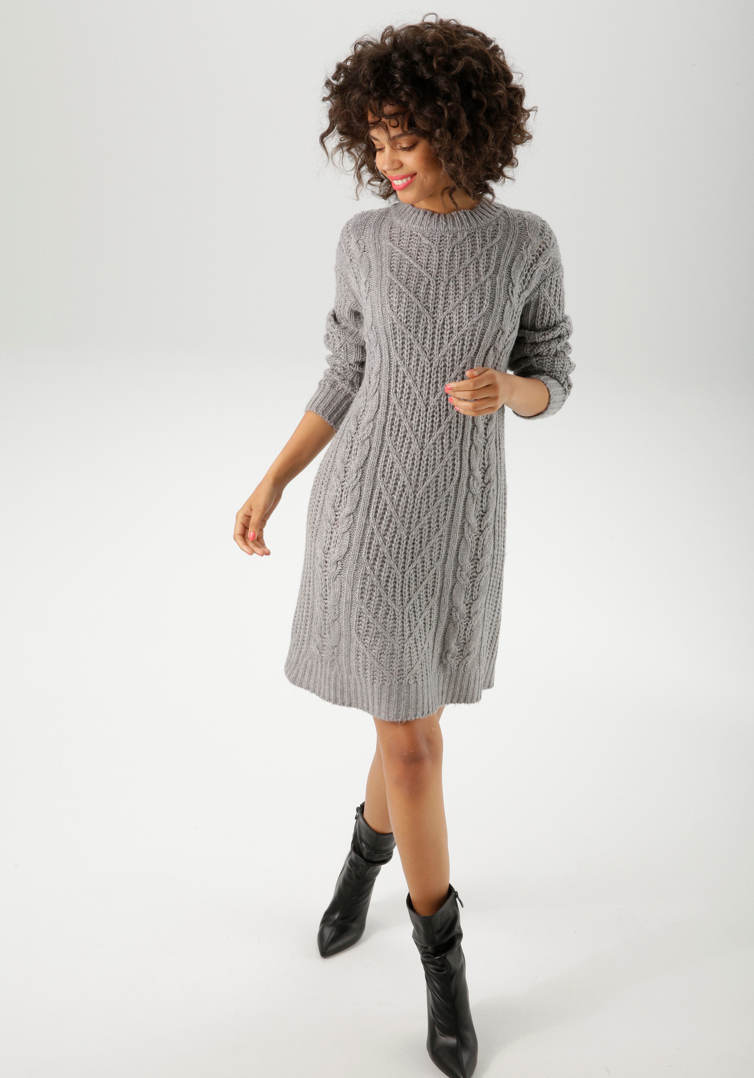 Aniston CASUAL Strickkleid im trendigen Muster-Mix günstig online kaufen
