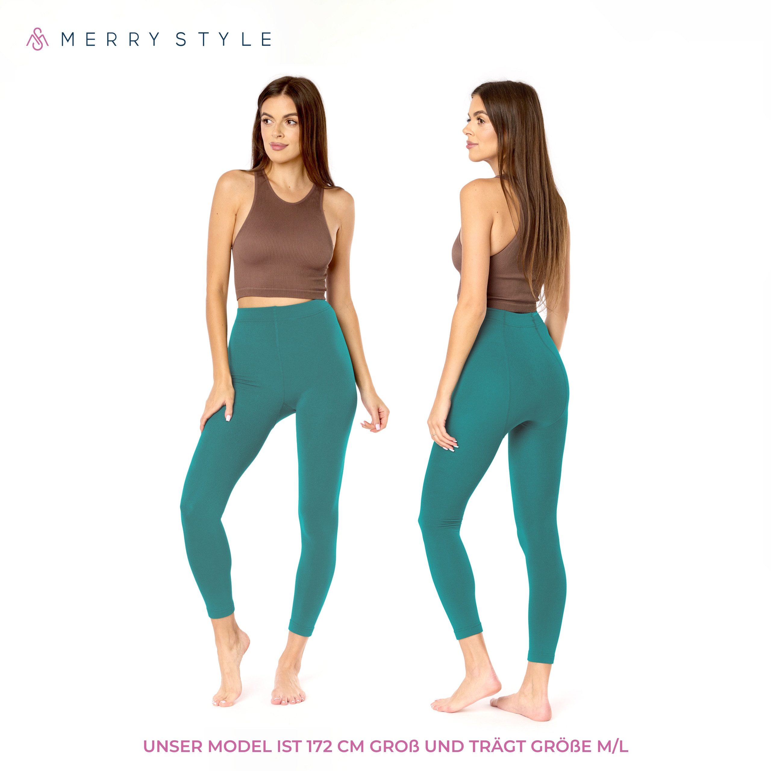 Merry Style Leggings Thermo Leggings Damen Gefütterte Thermoleggings Winter MS-ATX-441 (1-tlg)