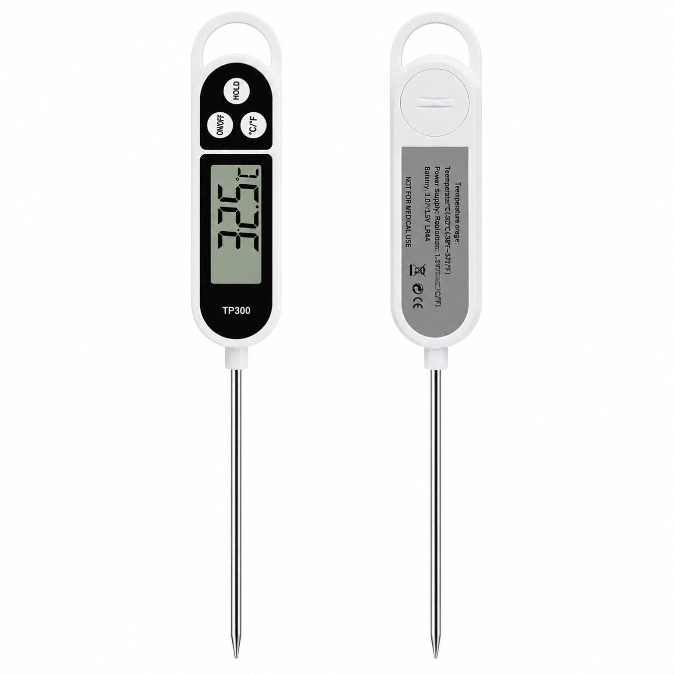 Bolwins Kochthermometer F74 Digital Lebensmittel Stift Thermometer Küche BBQ Kochen Temperatur, Packung 1-tlg., 1x digitales Lebensmittelthermometer, Hohe Messgenauigkeit Schnelle Messung Breiter Temperaturbereich