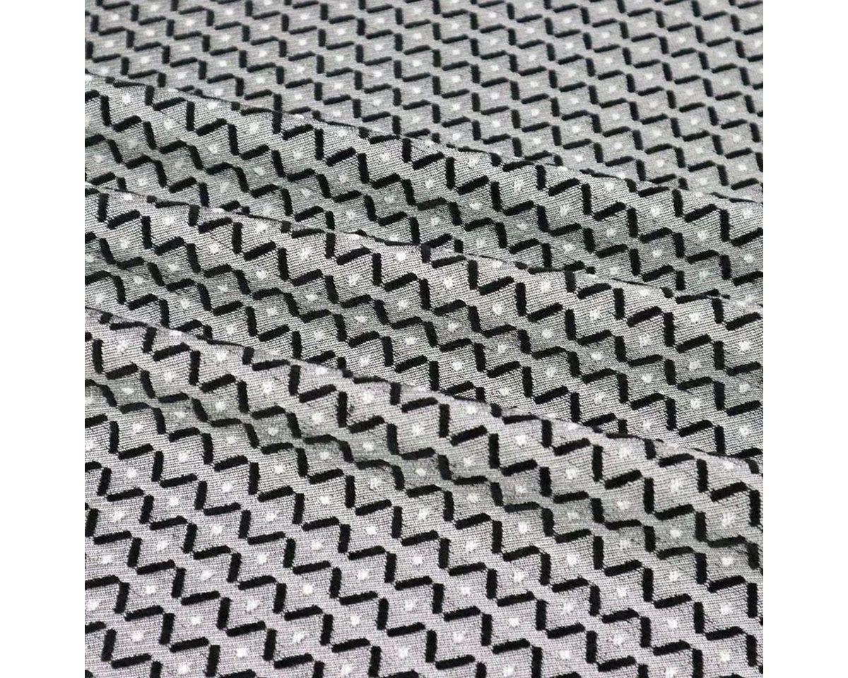 Thumbnail - Stofferia Stoff Polsterstoff Chenille Jacquard Cedric Schwarz, Breite 140 cm, Meterware