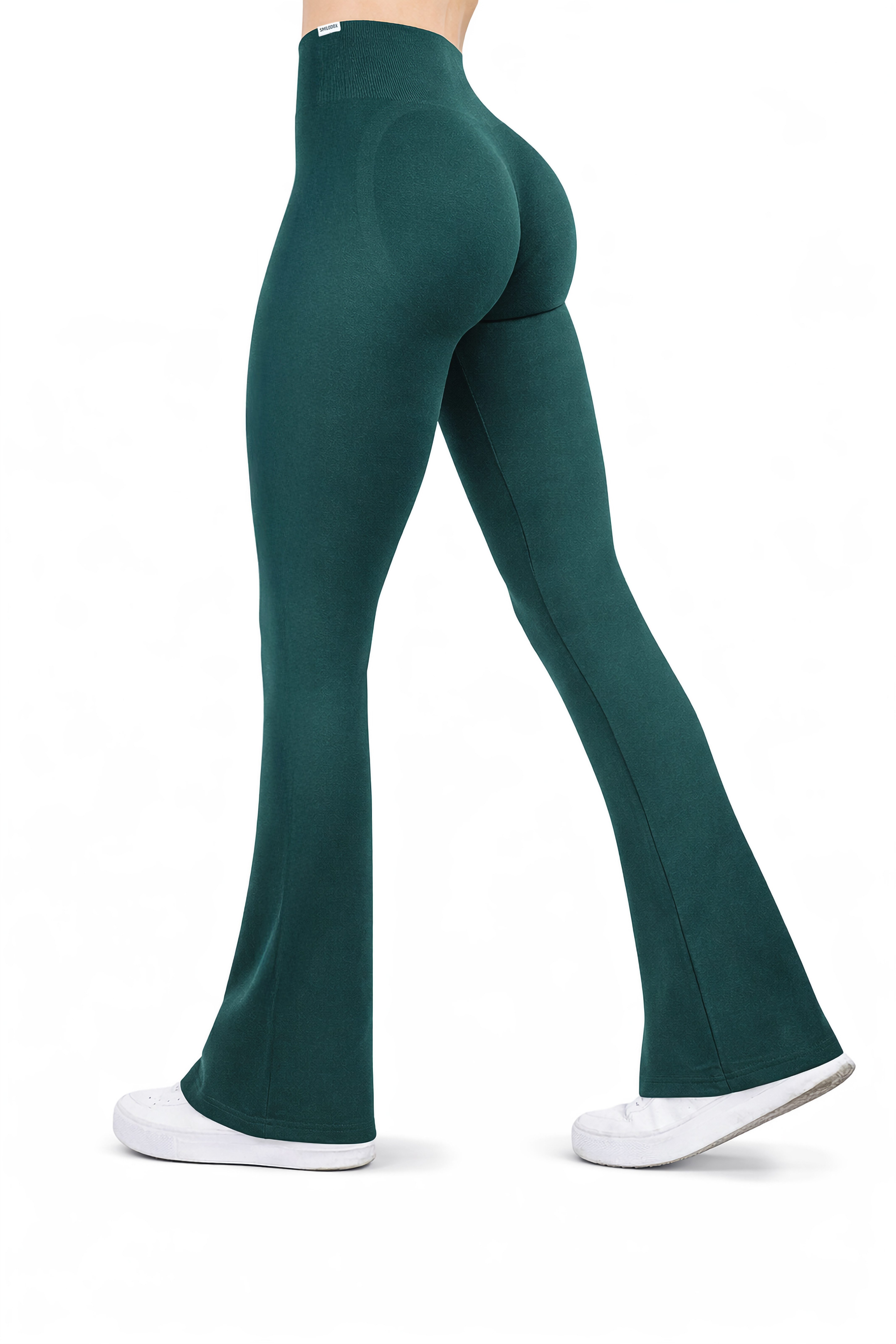 Smilodox Schlaghose Aylin Scrunch, Leggings mit Booty Push Effekt, Gym, Yoga & Freizeit Scrunch Naht, Booty Push, Weites Bein, Elastisch, High Waist