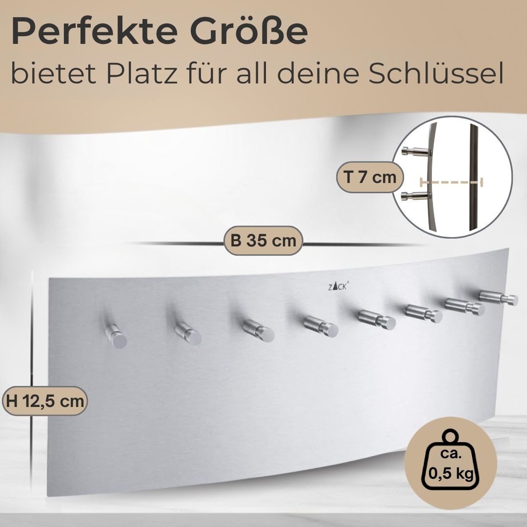 Zack Schlüsselbrett Edelstahl matt 35 cm günstig online kaufen