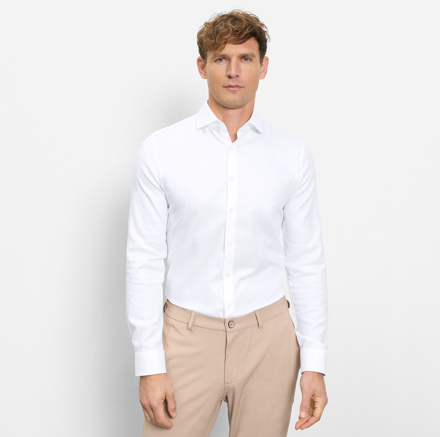 OLYMP Langarmhemd No 6 six Royal Kentkragen, Businesshemd, super slim fit
