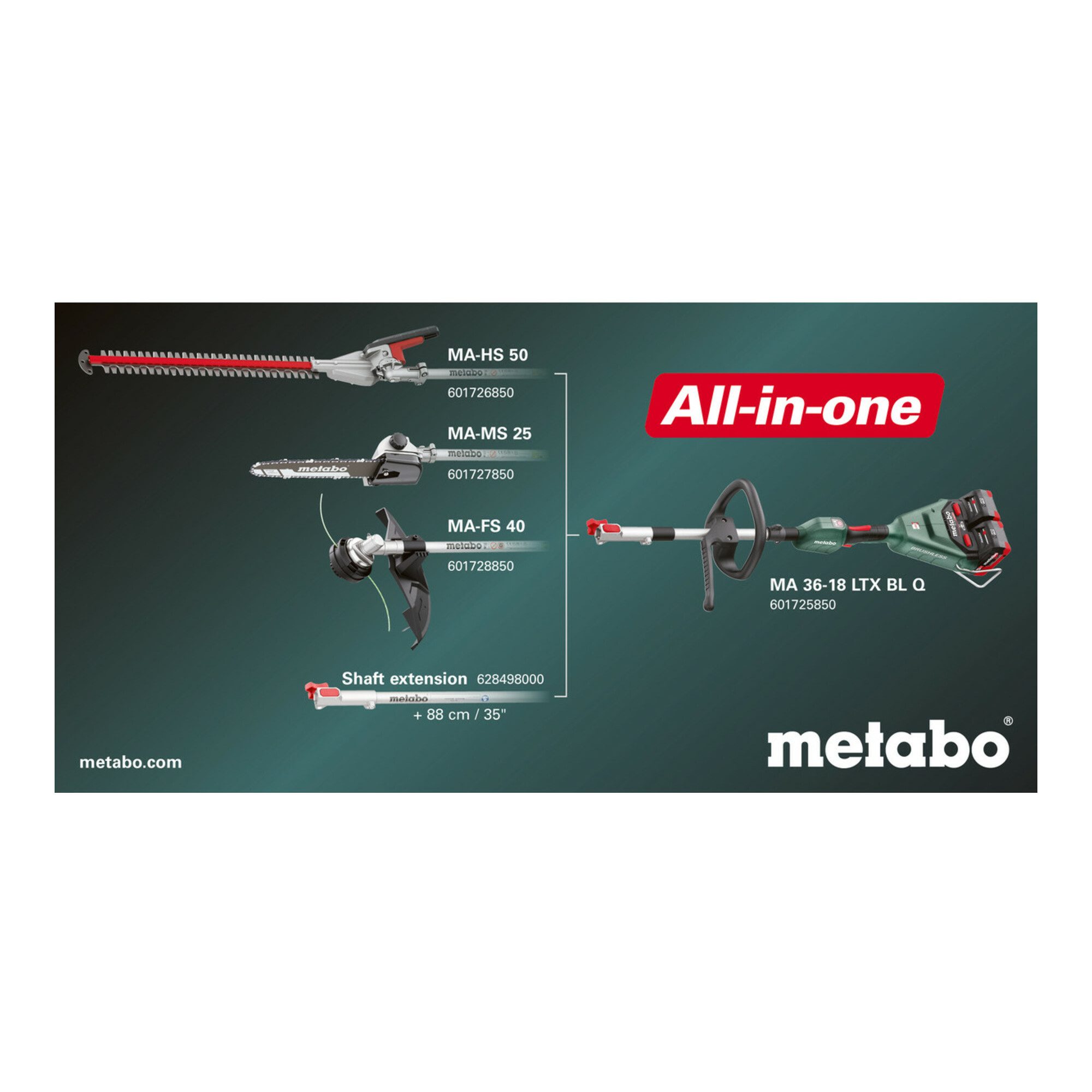 metabo Bohrkrone Metabo Schaftverlängerung Garten-Multifunktionssystem