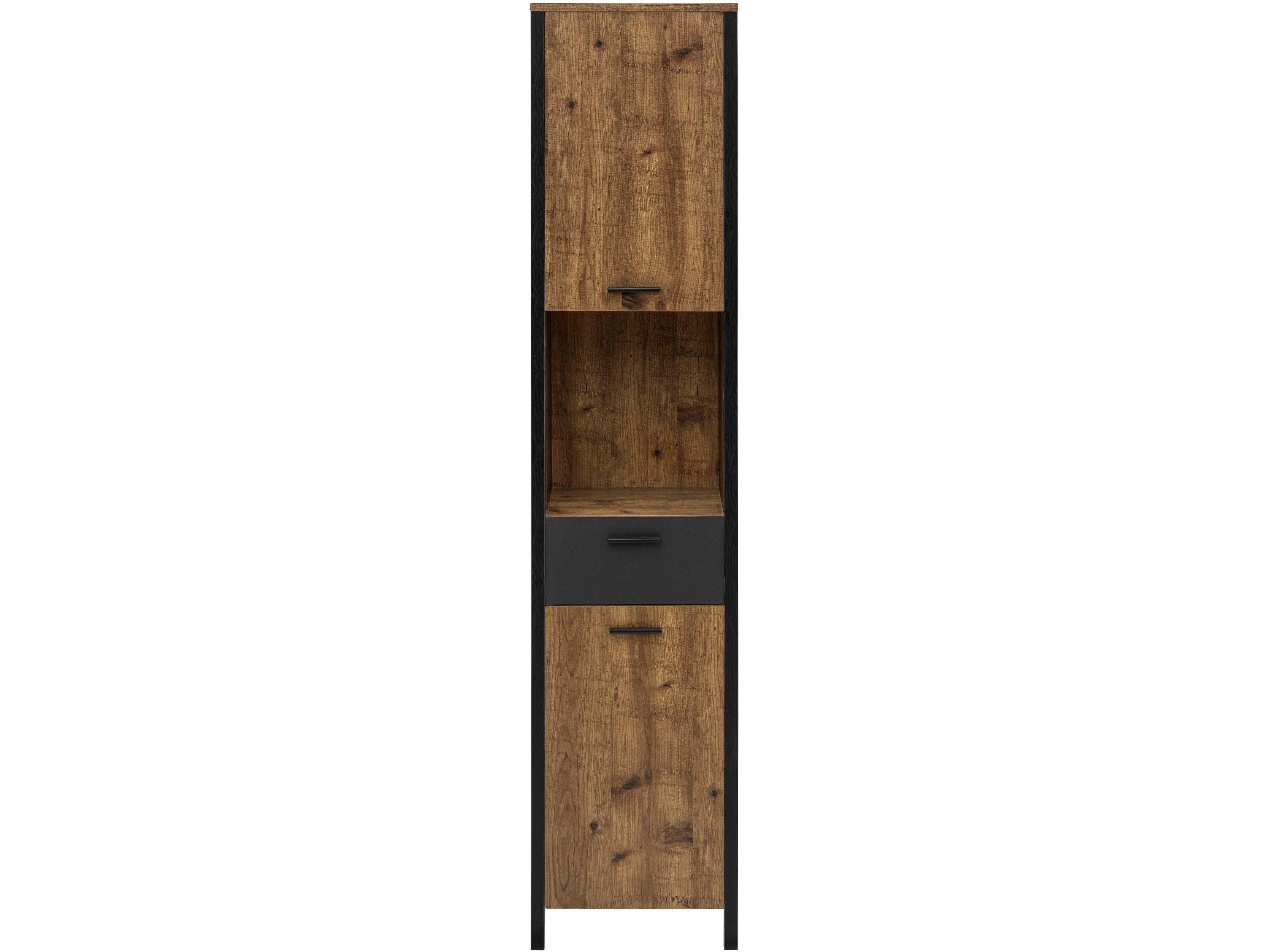 Pazifik 175 Schrank, Höhe eichefarben Badezimmer Hochschrank Holzoptik, 2 cm Wiebke Türen, loft24