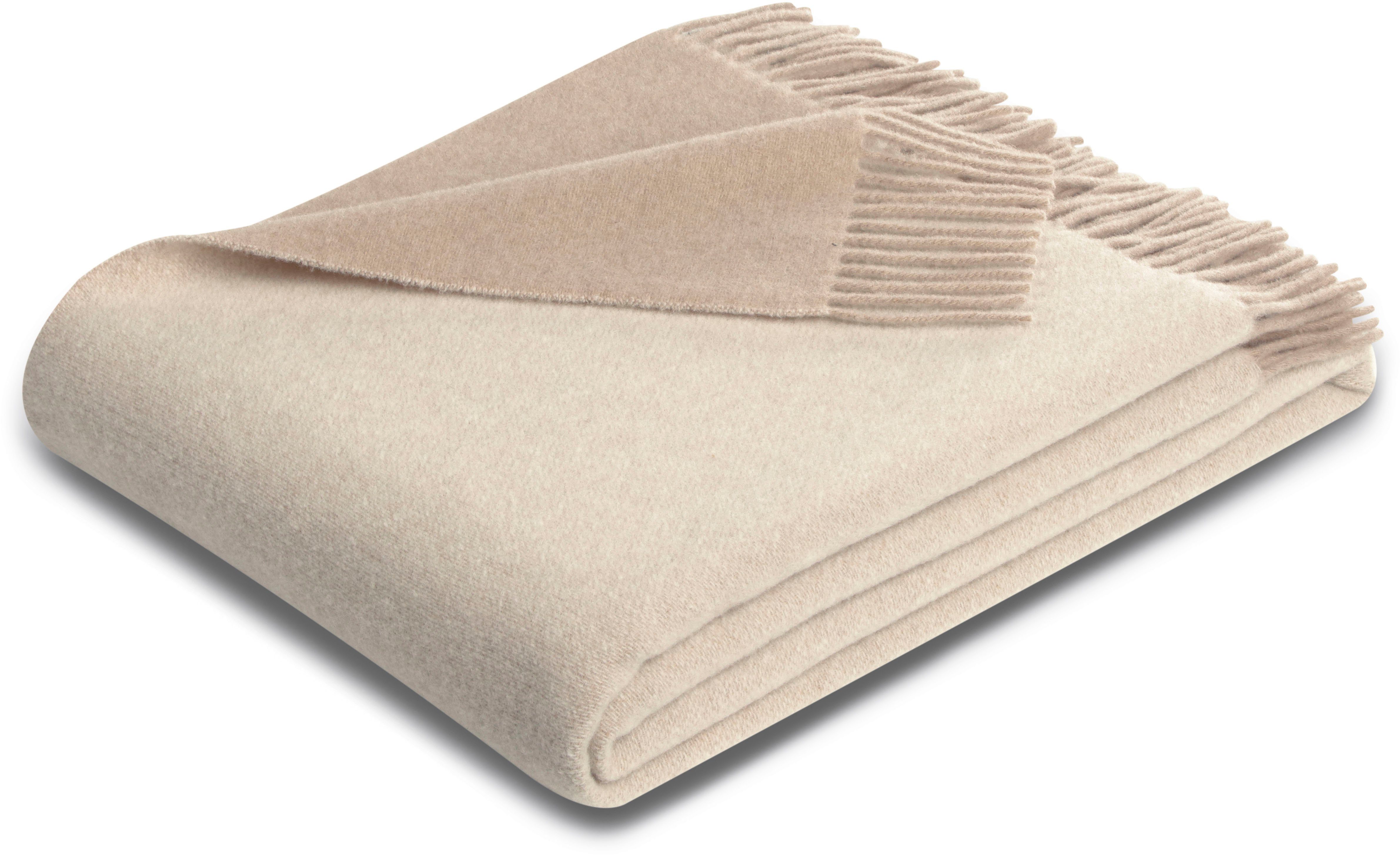 Biederlack, Britta, nature-beige aus Plaid 100% Wolle