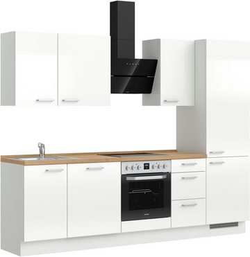 nobilia® Küchenzeile "Flash premium", vormontiert, Ausrichtung wählbar, Breite 270 cm, mit E-Geräten